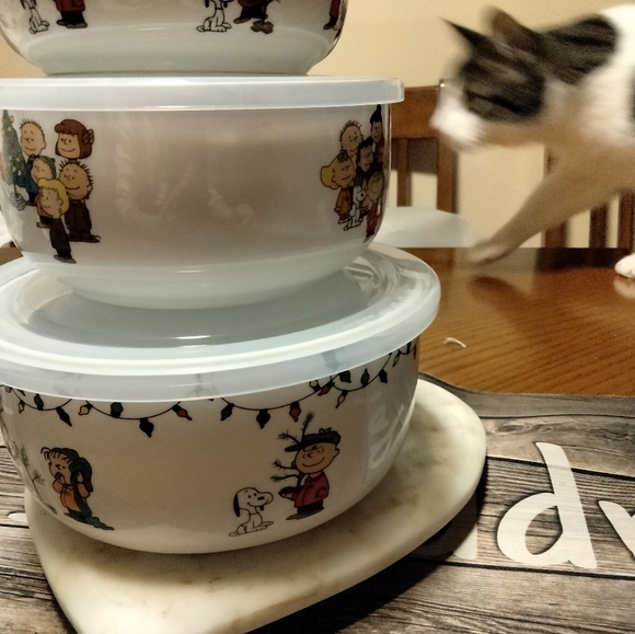 Peanuts gang ceramic Christmas bowls (3) - Picture 4 of 7